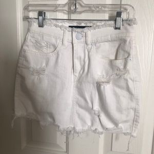 White Express denim skirt
